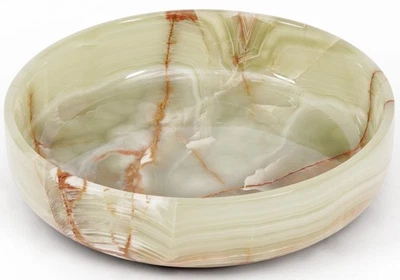 Frutero de piedra natural de ónix verde de 8 pulgadas de mármol para cocina... Foto 1 de 4