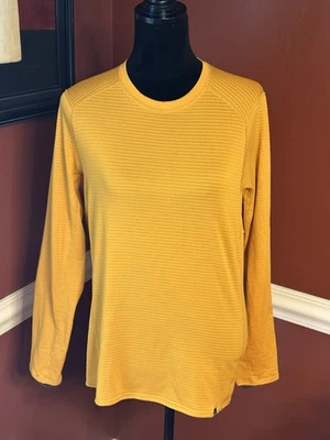 Capa Base Patagonia Capilene Peso Térmico Acanalado Crew Senderismo Amarillo Mediano Foto 1 de 4