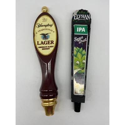 Mango de grifo de cerveza Yuengling Lager y mango de grifo de cerveza IPA polvo espacial elíseo Foto 1 de 4