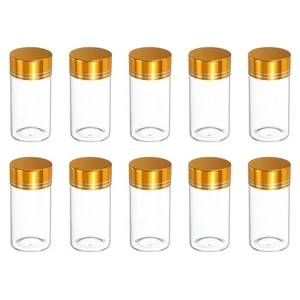 Mini botellas de vidrio con tapas de 10 piezas, frascos pequeños de vidrio transparente de 25 ml - Imagen 1 de 7