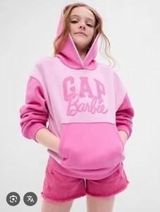 Gap x Barbie Pink Hoodie Sweater Girl 10 / L - Picture 1 of 13