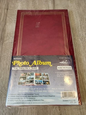 Vintage Pioneer Photo Album Holds 108 Photos VTG 90s New Leather Refillable  - Image 1 of 4