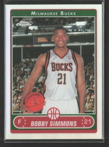 Bobby Simmons 2006-07 Topps cromo #136 refractores Milwaukee Bucks - Imagen 1 de 2
