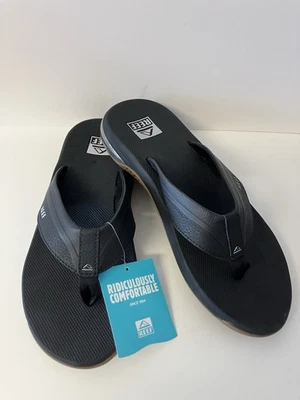 Chanclas de playa Reef Anchor para hombre 10 negras/plateadas soporte para arco nuevas con etiquetas Foto 1 de 4
