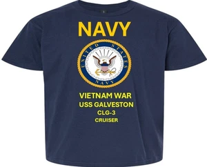 CAMISETA USS GALVESTON CLG-3* CRUCERO*VIETNAM*NV*MARINA CON LICENCIA OFICIAL - Imagen 1 de 10