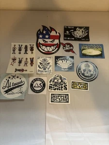 Vintage Skateboard Stickers Lot FLIP Entropy Hippie Scum Guano Wheels Zip Jolly - Picture 1 of 5