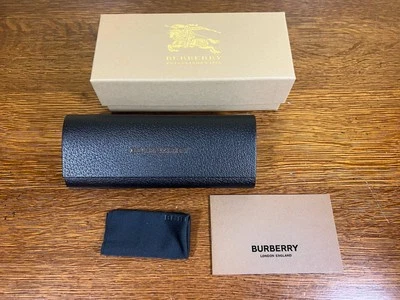 BURBERRY AUTHENTIC EYEGLASSES GLASSES OPTICAL BLACK SMALL HARD CASE W/ Cloth - Image 1 of 4