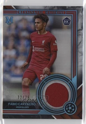 2022 Topps Museum Collection UCL Relic Sapphire 72/75 Fabio Carvalho Rookie RC - Image 1 of 3