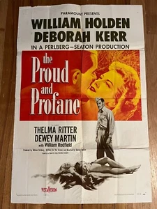 THE PROUD AND THE PROFANE original poster -U.S ONE SHEET- DEBORAH KERR - Picture 1 of 1