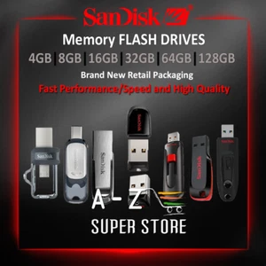 Sandisk USB Flash Drive Thumb Cruzer Ultra lot Glide Blade Fit 8 16 32 64 128 GB - Picture 1 of 46