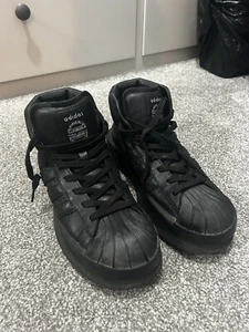 Adidas x Rick OWENS Mastodon Triple Black Leather Sneaker 6 Pro Model Unisex - Picture 1 of 12