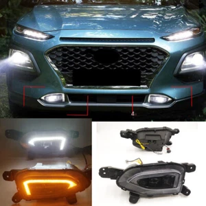 Front Bumper Fog lamp Light Complete Kit For Hyundai Kona 2018 2019-2021 - Picture 1 of 9