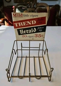 1950's "Trend Mild Little Cigars" Metal Advertising Counter Store Wire Display - Picture 1 of 8