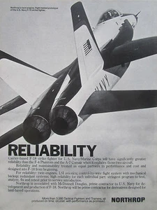 5/1977 PUB NORTHROP F-18 HORNET US NAVY US MARINES CORPS RELIABILITY ORIGINAL AD - Imagen 1 de 1