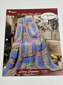 Lacy Squares 12 Hour Afghan Crochet Pattern Card Needlecraft Shop - Picture 1 of 5