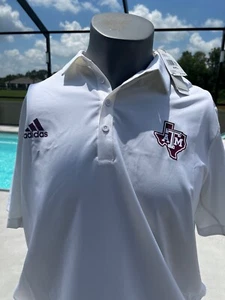 ADIDAS TEXAS A&M NCAA SIDELINE FOOTBALL COACHES POLO SHIRT MENS SIZE 2XL $75 - Picture 1 of 4