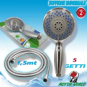 DOCCIA DOCCETTA SOFFIONE 12,5 CM CON + TUBO FLESSIBILE 1,5 METRI - Bild 1 von 1