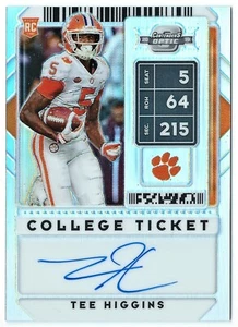 2019 TEE HIGGINS CONTENDERS OPTIC DRAFT ON CARD AUTO RC ROOKIE BEAUTIFUL CARD - Bild 1 von 2