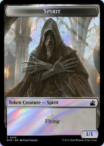 Spirit (0018) // Goblin (0009) Double-Sided Token 18//9 MTG RVR NM Foil - Picture 1 of 2