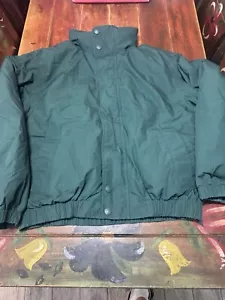 Eddie Bauer Men's Green Goose Down Puffer Coat - Size Large Vintage Nice - Picture 1 of 8