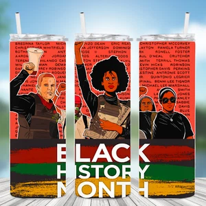 BLACK LIVES MATTER 3- Incluye un vaso aislante de metal de 20 oz, tapa y pajita - Imagen 1 de 3