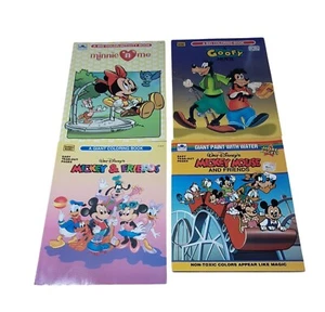 Vintage Disney Coloring & Activity Books Set Of 4 Featuring Mickey Mouse & Frien - Picture 1 of 14