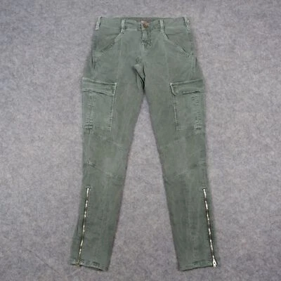 Pantalones Marca J Mujer 25 Verde Ajustado Carga Militar De Colección Oliva Punk Houlihan Foto 1 de 4