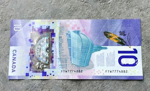#777 2018 Canada Banknote $10 Ten Dollar Polymer Wilkins/Poloz - Picture 1 of 2