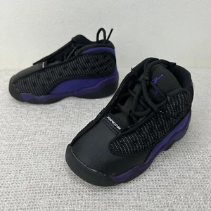 Jordan 13 Retro (TD) Negro Púrpura Negro Suela Con Cordones 7C - Imagen 1 de 9