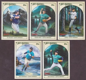 5) 2023 Topps X Joy Of Baseball Bob Ross Mariners Cal Raleigh, Ichiro, Julio + - Picture 1 of 2