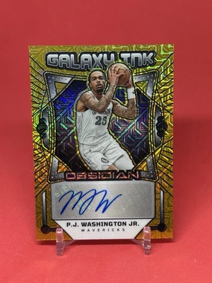 2024-25 Obsidian Galaxy Ink Electric Etch Gold Flood PJ Washington  /10 Mavs - Image 1 of 2