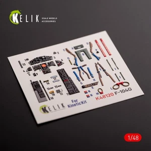 F-104G. Calcomanías interiores 3D (para modelo de avión cinético) escala 1:48 KeliK K48520 - Imagen 1 de 13