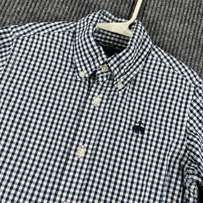Camisa Brooks Brothers Niños Pequeña Azul Cuadros Manga Larga Con Botones Informal Foto 1 de 4