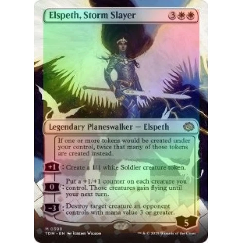 Foil Elspeth, Storm Slayer (borderless) M/NM Magic MTG Tarkir: Dragonstorm - Image 1 of 1