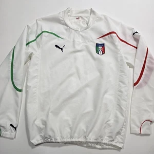 Italia 2010 2011 Pullover Entrenamiento Fútbol Fútbol Chaqueta Puma Blanco Talla Mediana - Imagen 1 de 10