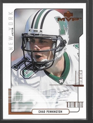 2000 Upper Deck MVP - Chad Pennington #208 Rookie RC Marshall New York Jets - Image 1 of 2