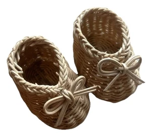 Infant decor Woven ratten Baby Shoes - Picture 1 of 8