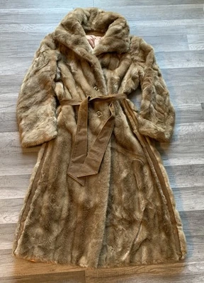 Abrigo de Colección Tissavel Francia Imitación Piel de Visón Lujo Mufia Dinero Antiguo Talla 16 Foto 1 de 4