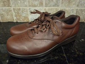 Scarpe da passeggio SAS Free Time in pelle per diabetici marroni stringate donna 11,5 S CE - Foto 1 di 16