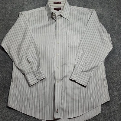 Nordstrom Shirt Mens 16.5 32 Striped Tailored Fit Smartcare Wrinkle Free Dress - Image 1 of 4