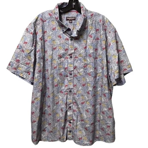 Johnston & Murphy XXXL Bicycle All Over Print Short Sleeve Button Down Shirt - Picture 1 of 10