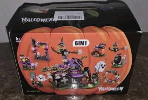 Sosuy 6 in 1 Halloween Haunted House Building Blocks Set - 603 PCS Pumpkin Cabin - Picture 1 of 6