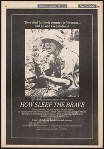 HOW SLEEP THE BRAVE - Original 1980 Trade AD / poster_ Lindsay Shonteff _ 1982 - Picture 1 of 1