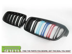 2012-2015 BMW F30 320i 328i 335i Sedan M3 Look M Tri 3 Color Matte Black Grille - Picture 1 of 3