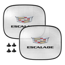 Cadillac Escalade Logo Car Side Window Mesh Sun Shades, 2 Pack