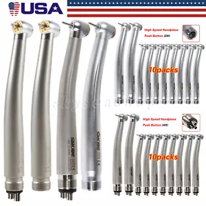 NSK Style Dental High Speed Handpiece 2/4Hole /6 LED Lamp 6 Sprays Turbine 1-10 - Picture 1 of 18
