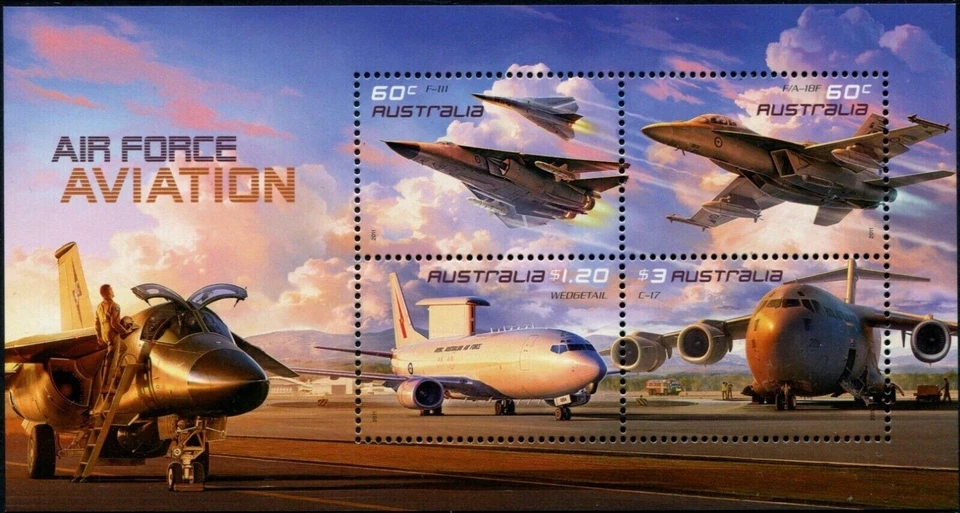 Australia 2011 Air Force Aviation Planes Mini Sheet, MUH Foto 1 de 1