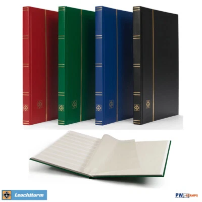 Lighthouse BASIC Stockbook Plain Hard Cover 32 White Pages A4 (Choice of 4 Co... - image 1 of 2