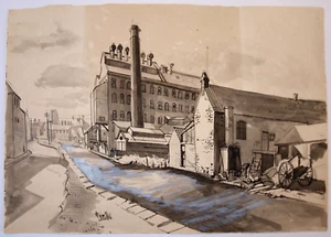 Grace Larner. Canal, warehouses, factory. Member of Industrial Painters group. - Picture 1 of 3