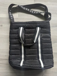 Sephora Puffy Puffer Quilted Large Crossbody Tote Travel Bag Make-up Carry-on  - Picture 1 of 11
